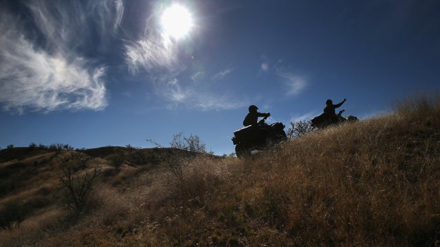 Border Patrol Agents Monitor U.S. Mexico Border 