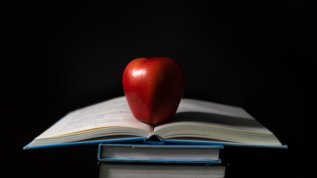 book with apple 
